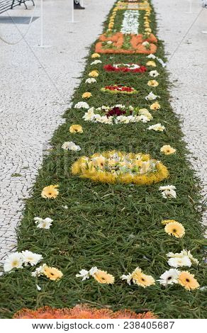 Funchal, Madeira, Portugal - April 20, 2018: Flower Festival - The Famous Floral Carpets In The City