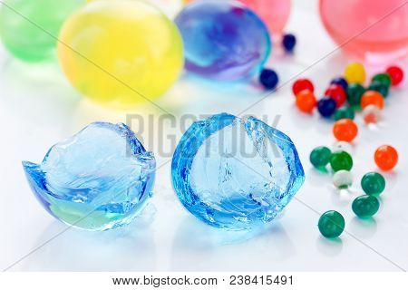 Hydrogel Balls , Water Beads , Growing Polymer Gel Balls , Colored Jelly Crystal Balls