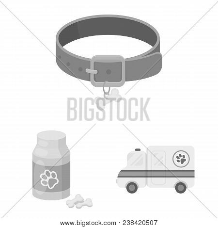 Veterinary Clinic Cartoon Icons In Set Collection For Design. Treatment Of A Pet Vector Symbol Stock