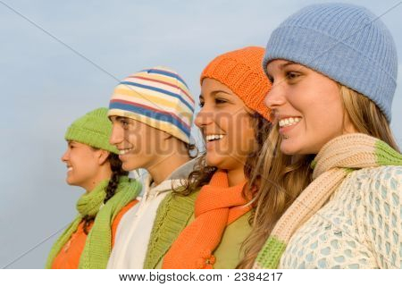 Happy lächelnd Gruppe judo