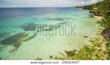 The Tropical Coast Of The Island Of Bohol With Corals. Philippines