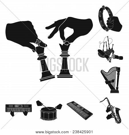 Manipulation By Hands Black Icons In Set Collection For Design. Hand Movement Vector Symbol Stock  I