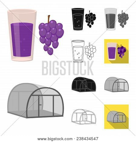 Farm And Gardening Cartoon, Black, Flat, Monochrome, Outline Icons In Set Collection For Design. Far