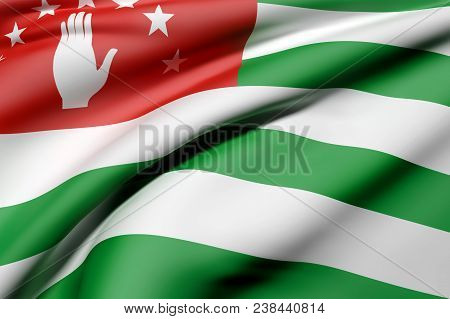 3d Rendering Of An Abkhazia Flag Waving