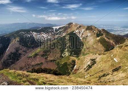 Hill Maly Krivan In Mala Fatra National Park, Slovakia. Mountain Landscape