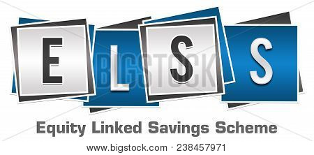 Elss - Equity Linked Savings Scheme Text Written Over Blue Grey Background.