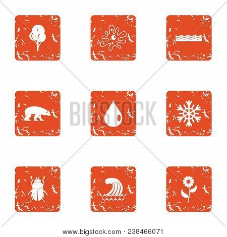 Reasonable Icons Set. Grunge Set Of 9 Reasonable Vector Icons For Web Isolated On White Background