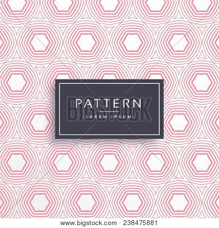 Pink Hexgonal Shape Pattern Background Vector Illustration
