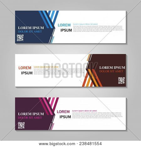 Vector Abstract Design Web Banner Template. Web Design Elements - Header Design. Abstract Geometric 
