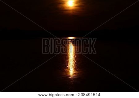 Sunset On The Beach With Beautiful Sky.