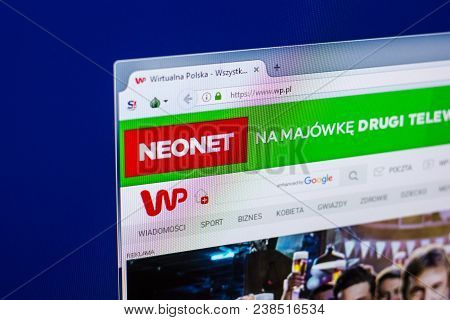 Ryazan, Russia - April 29, 2018: Homepage Of Wp Website On The Display Of Pc, Url - Wp.pl