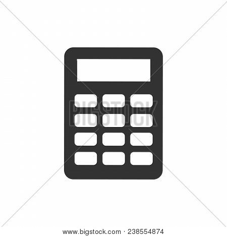 Calculator Icon Vector. Savings, Finances Sign Isolated On White, Economy Concept, Trendy Flat Style