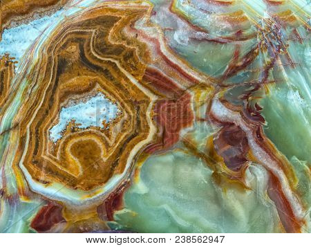 Mineral Stone With Various Stone Artifacts From The Crystallization Of Volcanic Rock Create Unique I
