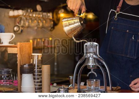 Drip Brewing, Filtered Coffee,  Ground Coffee Beans Contained In A Filter, Coffee Machine