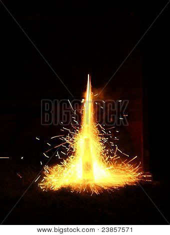 Startu rakety z láhve