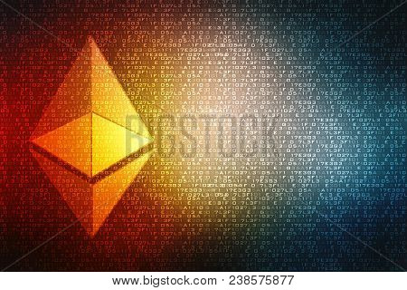 Cryptocurrency Ethereum Digital Money And Global Network Connection Abstract Background Design Illus