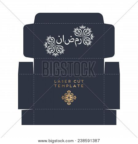 Laser Cut Islamic Pattern Envelope Template Vector