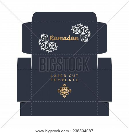 Laser Cut Islamic Pattern Envelope Template Vector