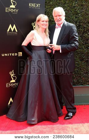 LOS ANGELES - APR 29:  Laurette McCook, John McCook at the 45th Daytime Emmy Awards at the Pasadena Civic Auditorium on April 29, 2018 in Pasadena, CA
