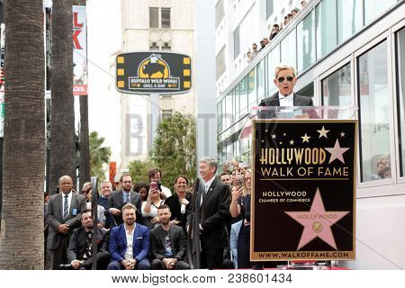 LOS ANGELES - APR 30:  Ellen DeGeneres at the *NSYNC Star Ceremony  on the Hollywood Walk of Fame on April 30, 2018 in Los Angeles, CA
