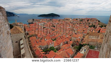 Panorama Of The Old City Of Dubrovnik