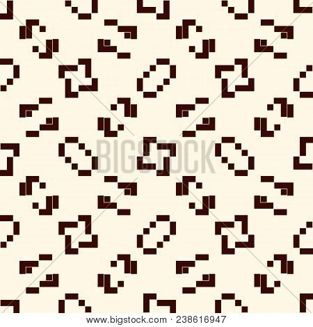 Repeated Creative Puzzle Mosaic Abstract Background. Seamless Pattern Design With Geometric Ornament