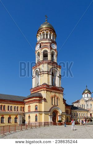 New Athos, Abkhazia, Georgia, 19 September 2017: Chapel Of Monastery Of St. Simon The Canaanite On A