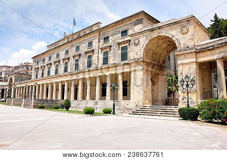 Old Palace And City Corfu , Greece , Europe