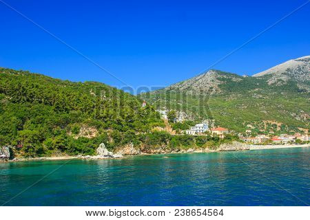 Beautiful coastof the island of Kefalonia Greece
