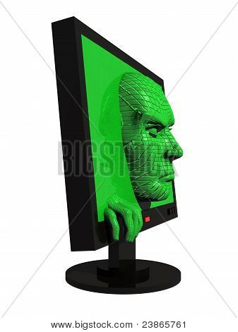 Muž zobrazení 3D