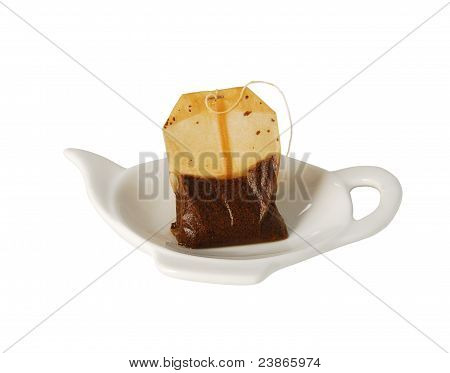 ใช้ Teabag บนจานรองแก้วรูปกาน้ำชา
