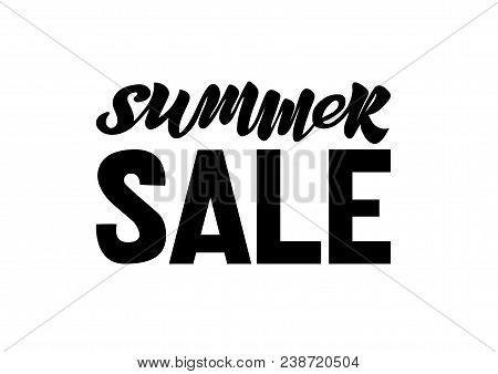 Isolated Summer Sale Hand Drawn Lettering Words. Perfect For Shops And Advertising.