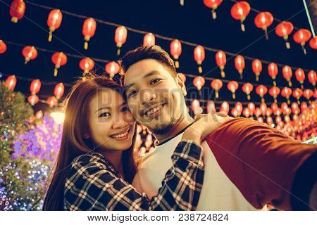Asian couple at Chinese fastival