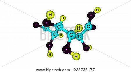Galacturonic Acid Molecular Structure Isolated On White