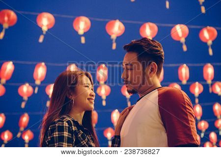 Asian couple at Chinese fastival