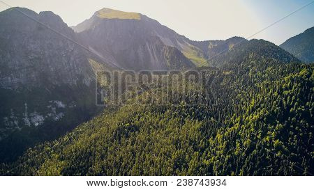 Aerial View Of The Resort Town Gagra, Abkhazia, Georgia