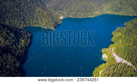 Aerial View Of The Resort Town Gagra, Abkhazia, Georgia