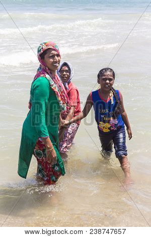 Masi Magam Festival, Puduchery, Pondichery, Tamil Nadu, India - March 1, 2018. Group Of Unidentified