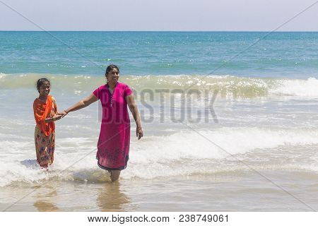 Masi Magam Festival, Puduchery, Pondichery, Tamil Nadu, India - March 1, 2018. Unidentified Indian P