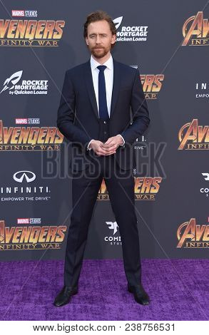 LOS ANGELES - APR 23:  Tom Hiddleston arrives to the Marvel Studios 'Avengers: Infinity War' World Premiere  on April 23, 2018 in Hollywood, CA                
