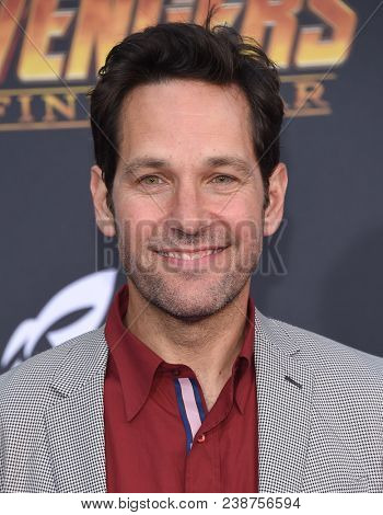 LOS ANGELES - APR 23:  Paul Rudd arrives to the Marvel Studios 'Avengers: Infinity War' World Premiere  on April 23, 2018 in Hollywood, CA                