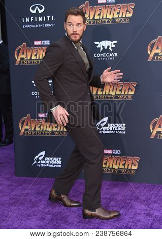 LOS ANGELES - APR 23:  Chris Pratt arrives to the Marvel Studios 'Avengers: Infinity War' World Premiere  on April 23, 2018 in Hollywood, CA                
