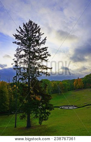 Uman, Sofiyivka, Cherkasy Region, Ukraine.  Famous Tourist Place. Ukrainian Landscape. National Park