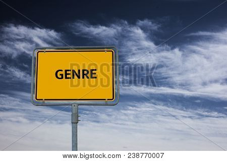 Genre - Image With Words Associated With The Topic Movie, Word, Image, Illustration