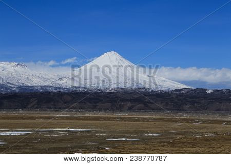 View Of Mount Ararat With Clear Blue Sky From Turkey