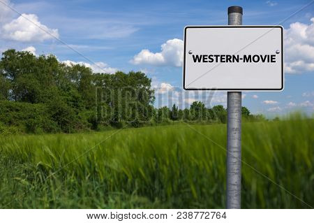 Western-movie - Image With Words Associated With The Topic Movie, Word, Image, Illustration