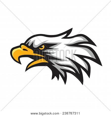 Furious Eagle Head Logo Mascot Vector Icon Illustration