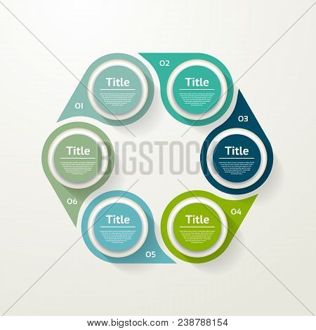 Vector Infographic Template For Diagram, Graph, Presentation And Chart. Business Concept With 6 Opti
