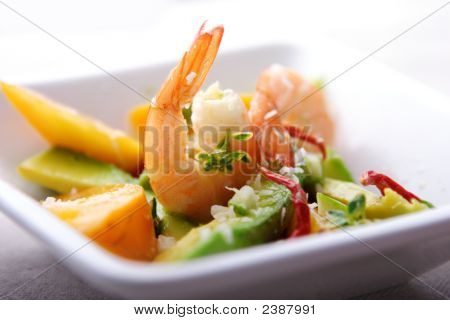 Rejer, Avocado og Mango salat