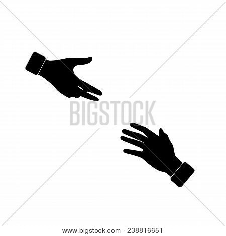 Giving A Helping Hand. Help Graphic Design , Vector Illustration Eps 10